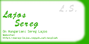 lajos sereg business card